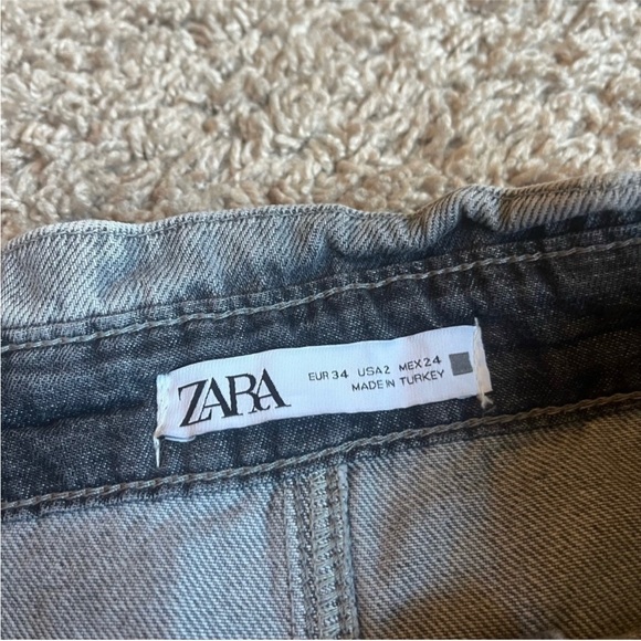Zara high rise gray denim jeans - Picture 5 of 6
